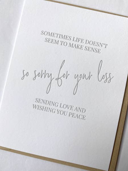 So Sorry - Sending Peace Sympathy Card