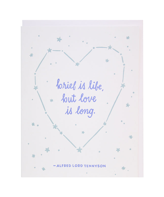 Love Is Long - Sympathy Quote Card